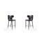 Manhattan Comfort Holguin Barstool in Grey, Black and Gold (Set of 2) 2-BS011-GY - alternate 1